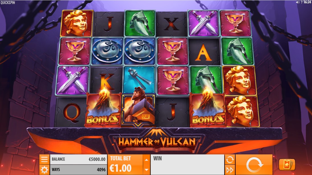 Эпический игровой автомат «Hammer of Vulcan» на сайте казино 1хБет